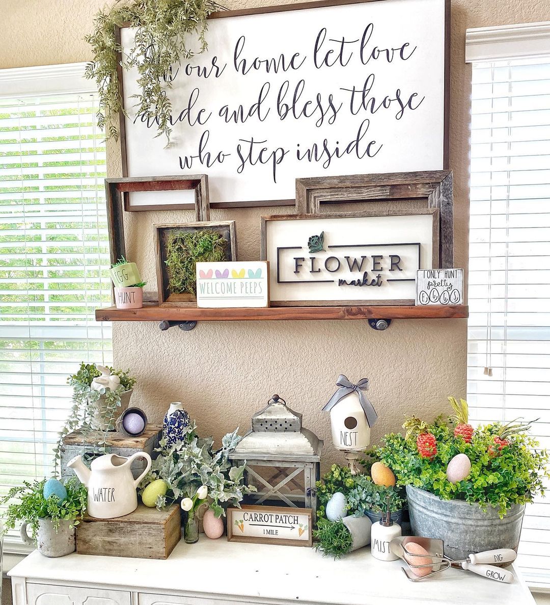Rustic Easter Nursery Shelf