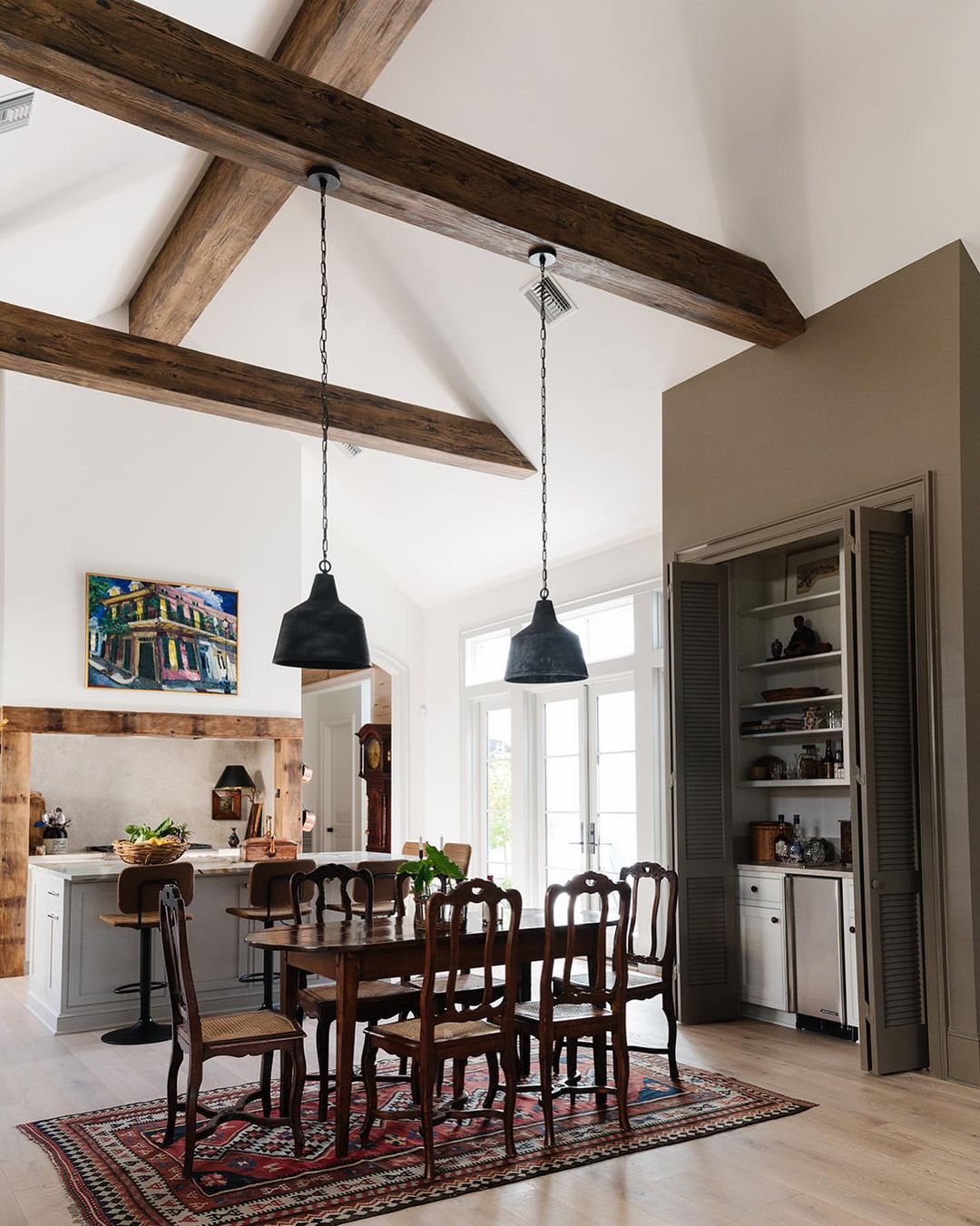 Rustic Elegance With Exposed Beams
