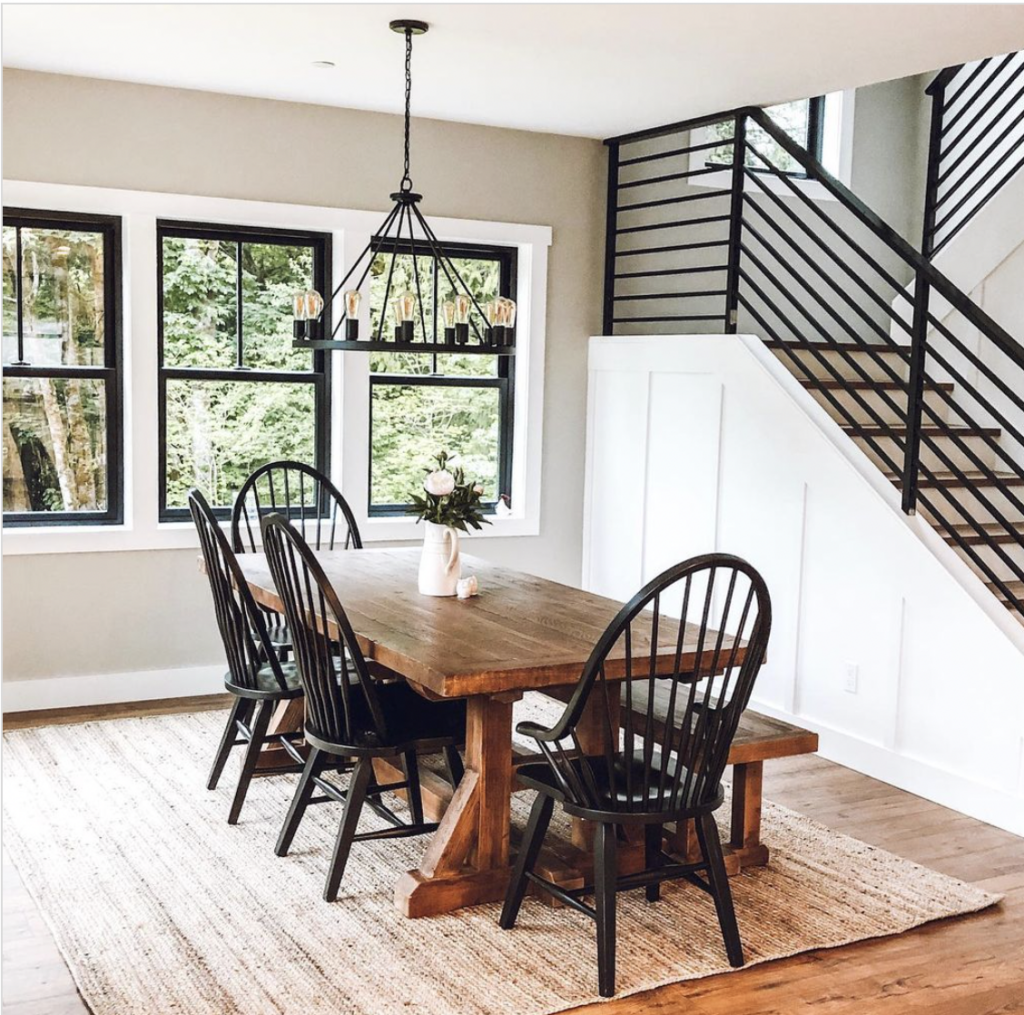 Rustic Farmhouse Baseboard Trim For White Wainscoting Walls