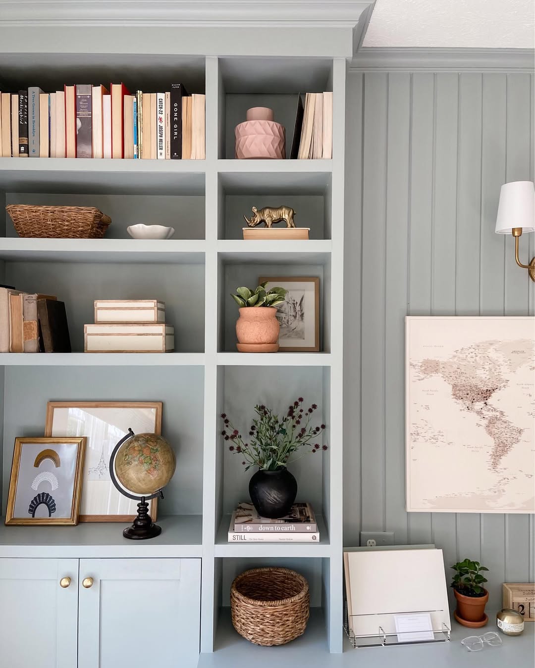 Sage Built-In Shelves