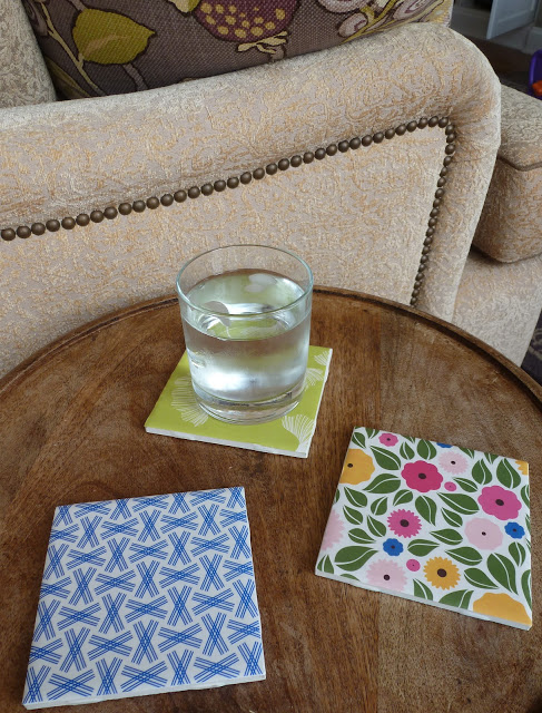 Scrapbook Paper Tile Coasters