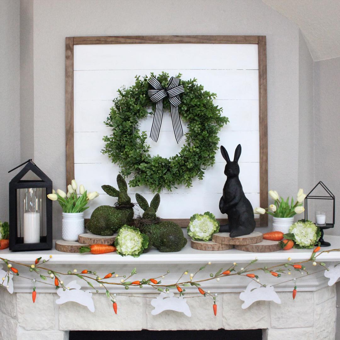Serene Earth Tone Springtime Mantle