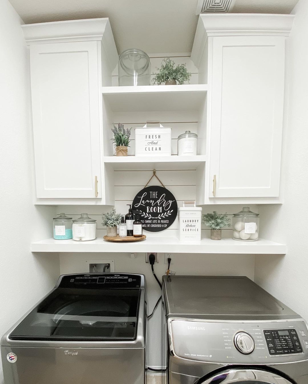 Shiplap in a Fresh Laundry Room