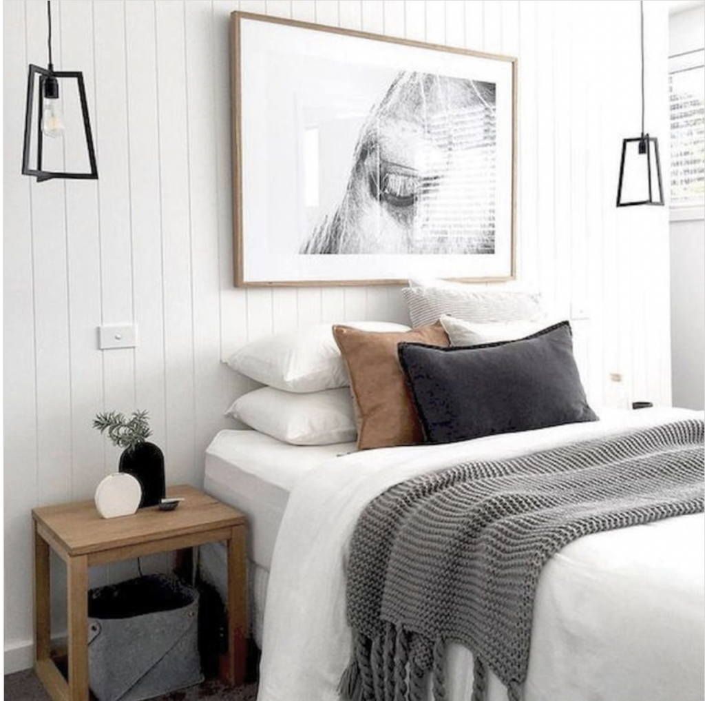 Shiplap Wall with Large Artwork