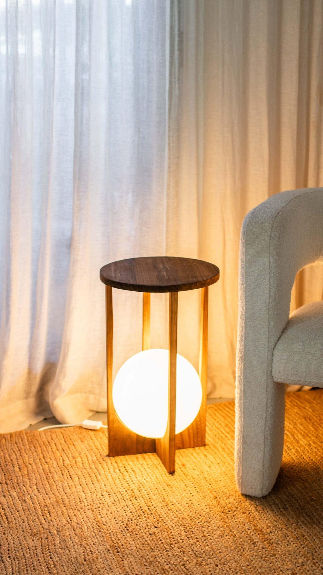 Side Table With Integrated Lighting