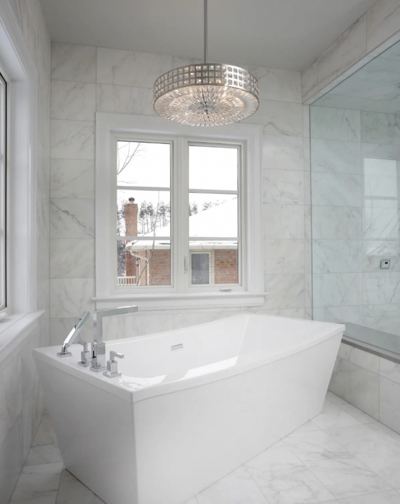 Silver Bathroom Chandelier