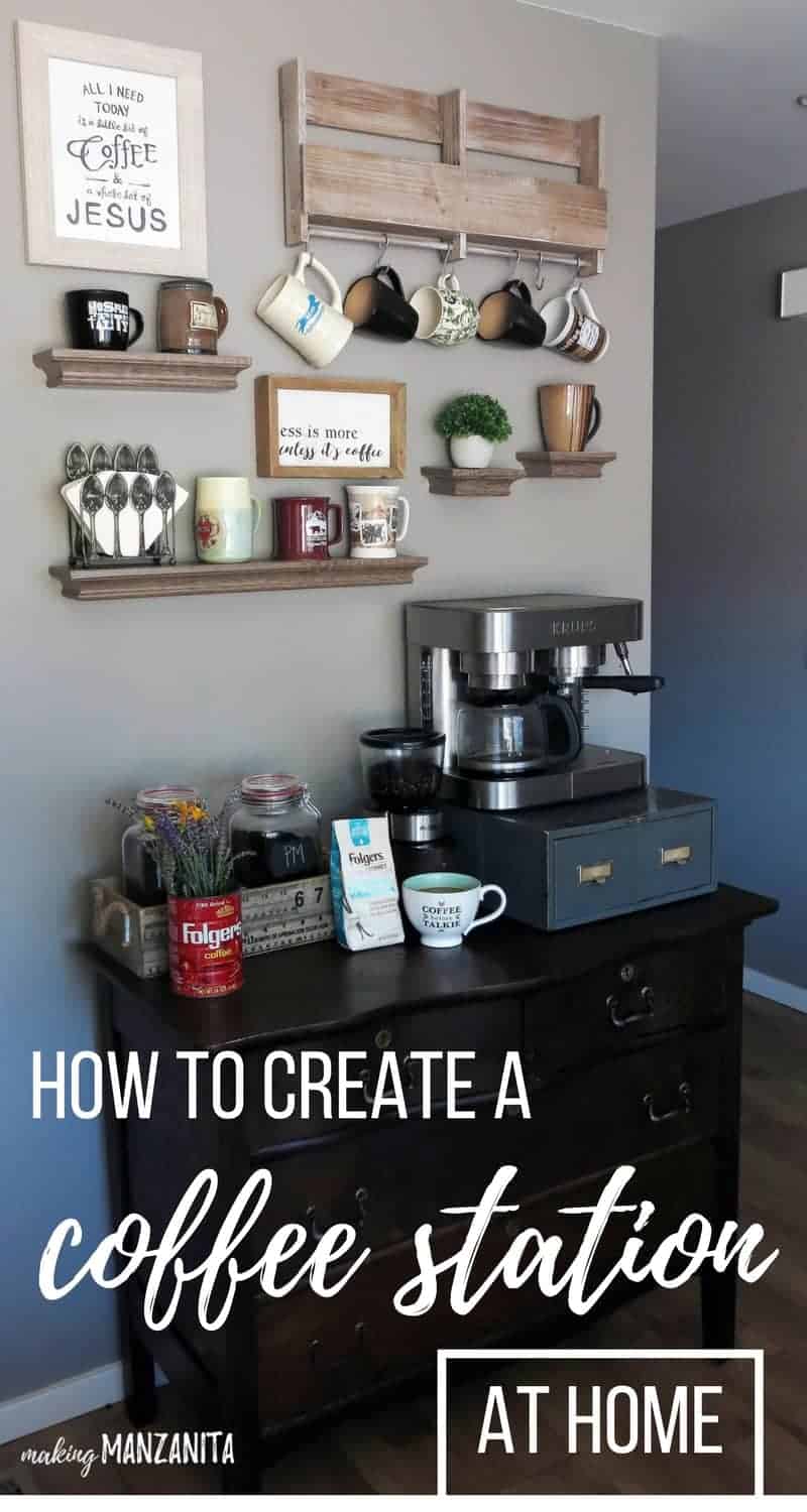 Simple Coffee Bar in Farmhouse Style