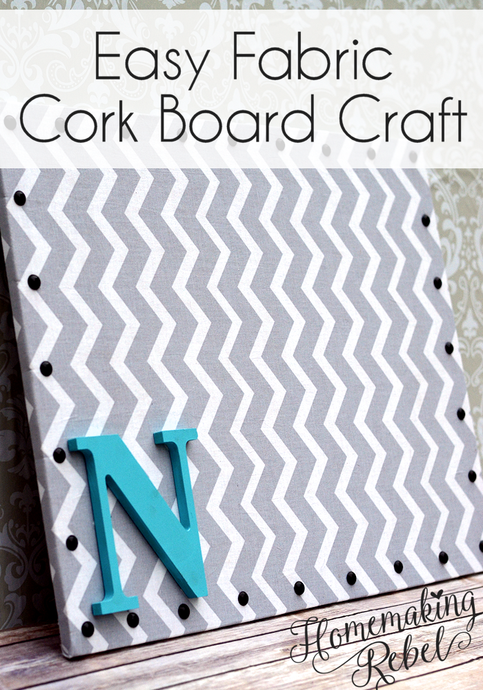 Simple Fabric-Covered Corkboard