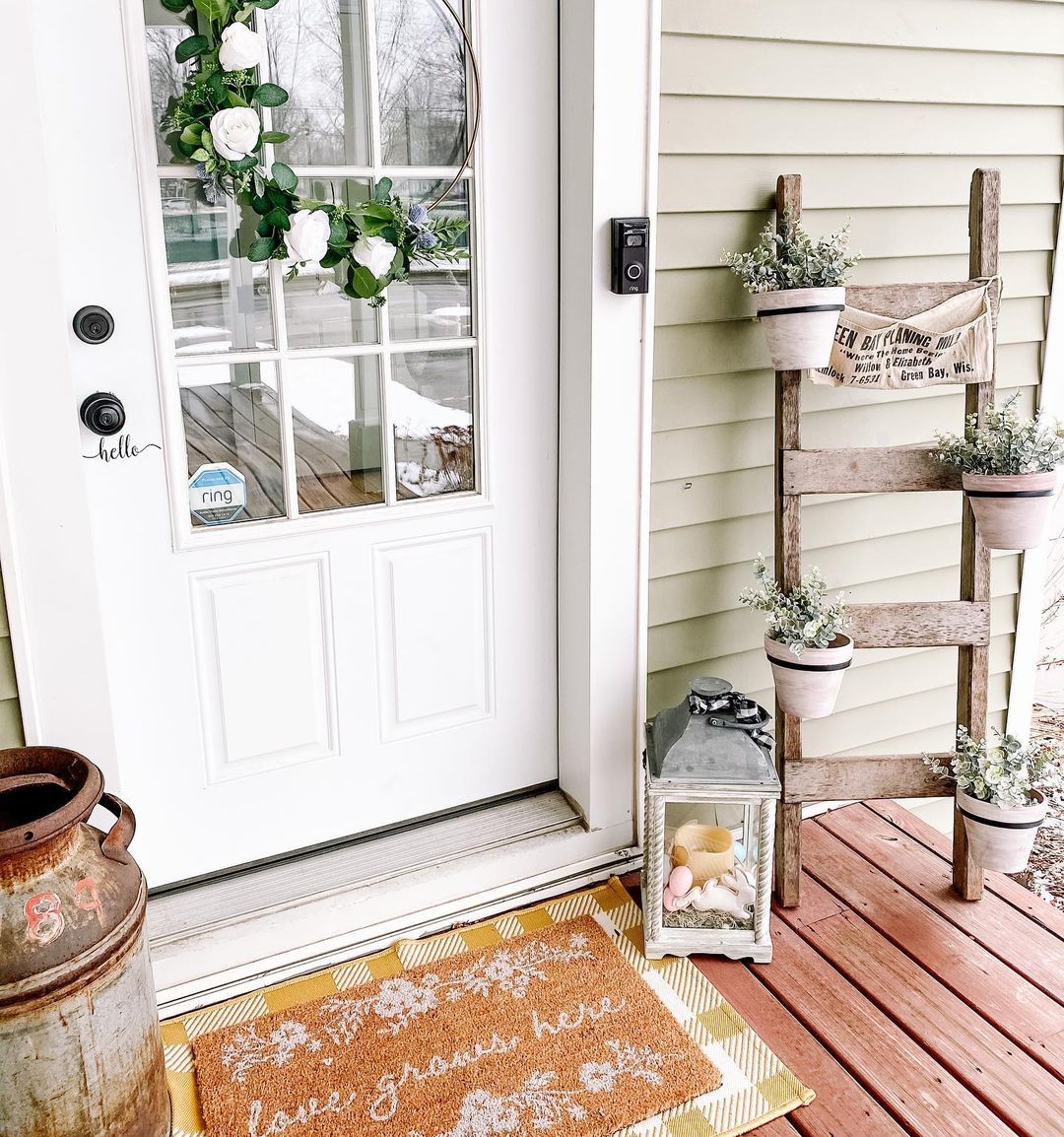 Simple Serenity with Ladder Plant Stand