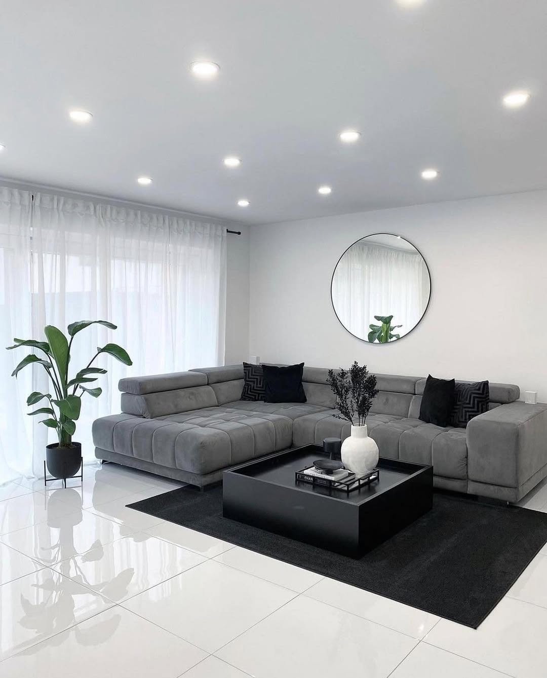 Sleek Cozy Minimalist Living Room