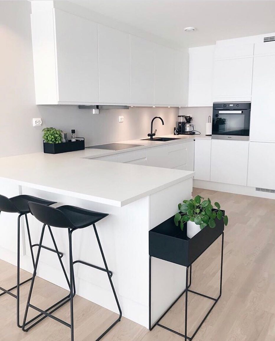 Sleek Monochrome IKEA Kitchen