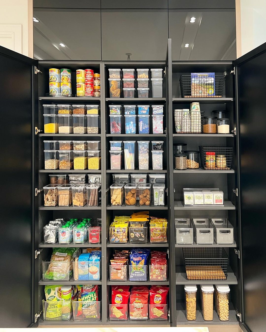 Sleek and Organized Pantry Wall