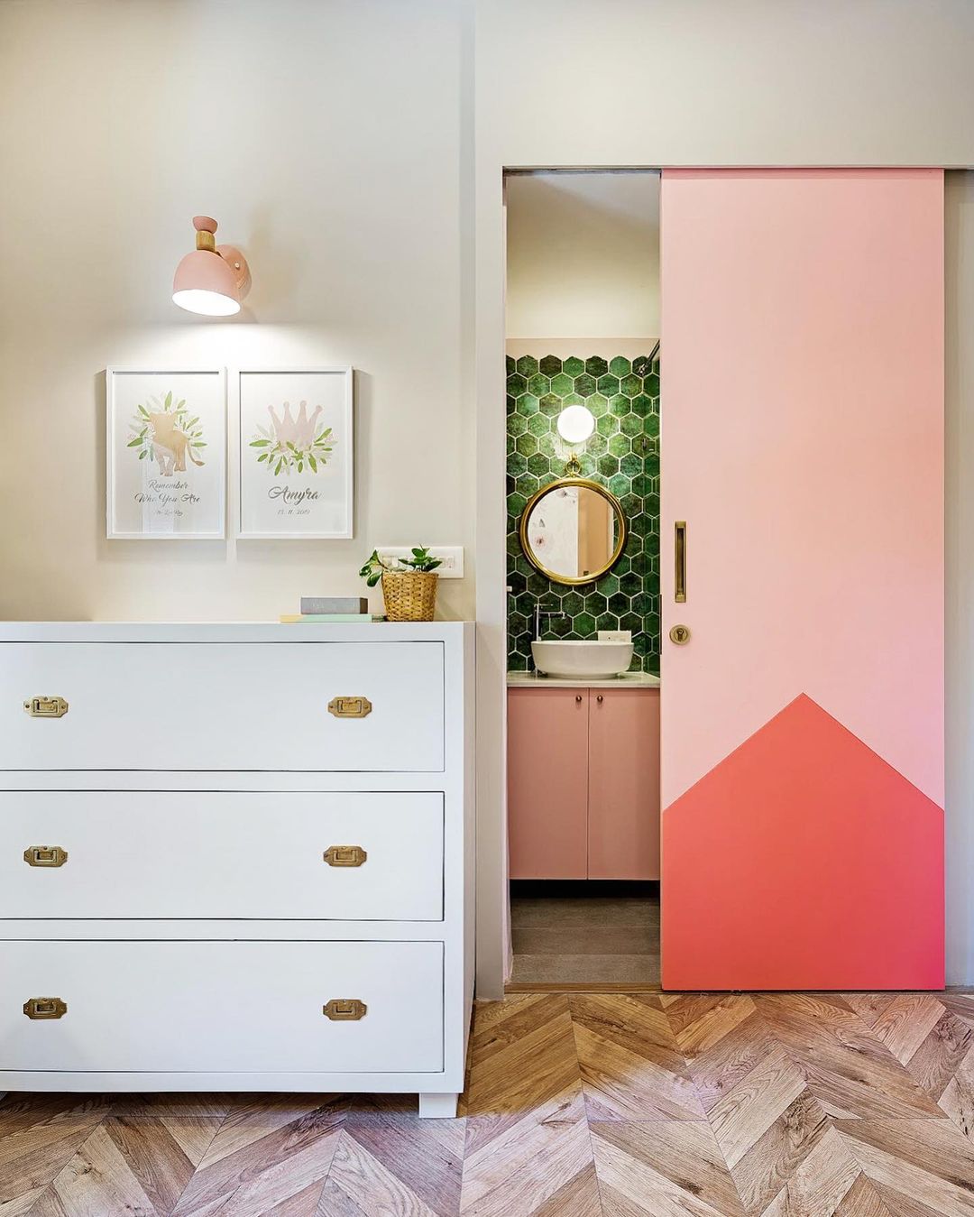 Sliding Door with Modern Artistry