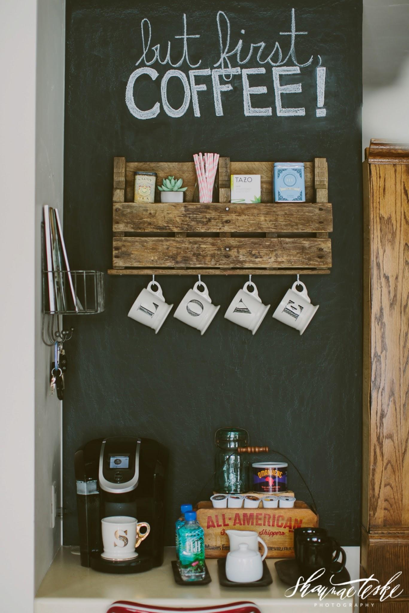 Small DIY Coffee Bar Station