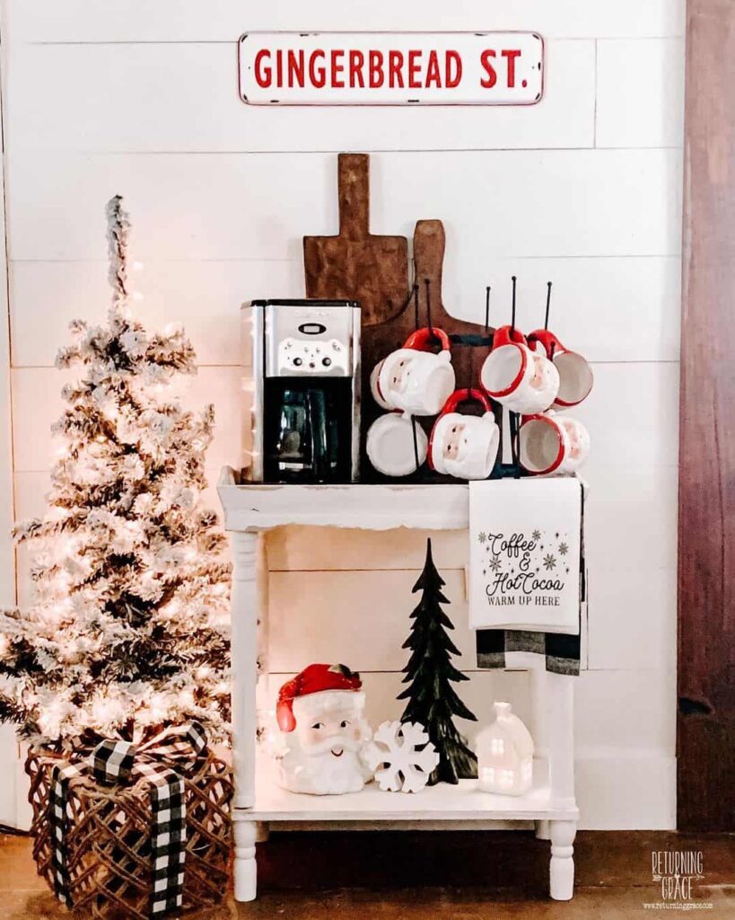 Small Festive Christmas Coffee Bar