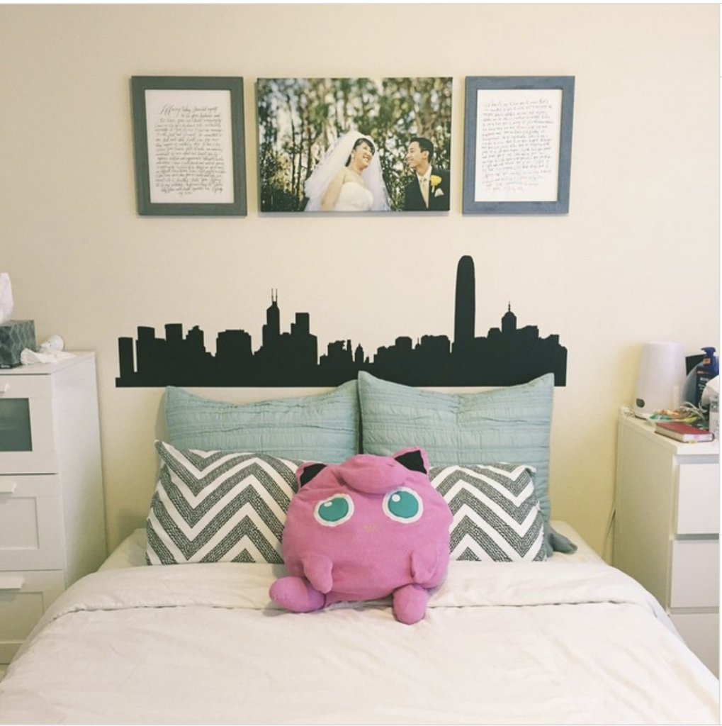 Small Papercut Art Used to Adorn a Bed Headboard