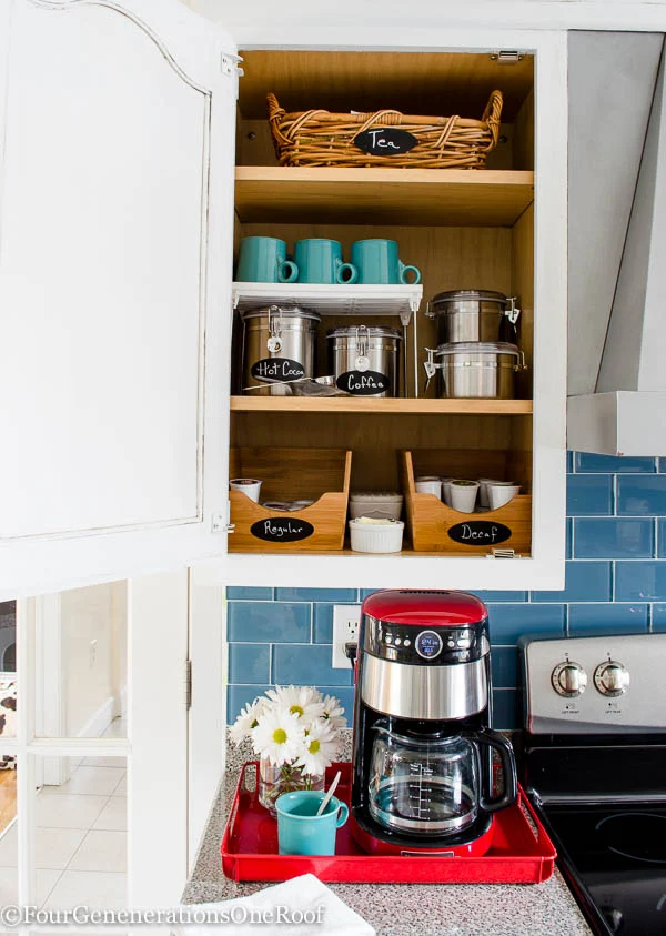 Small Sleek Cabinet Coffee Bar
