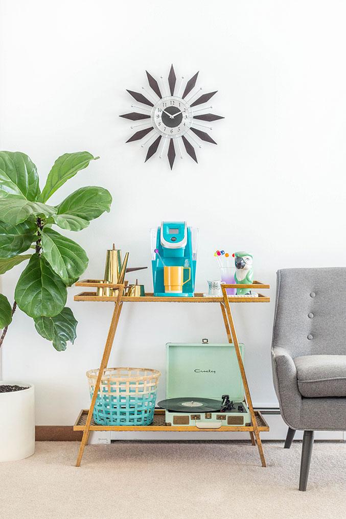 Small-Space Coffee Bar Cart
