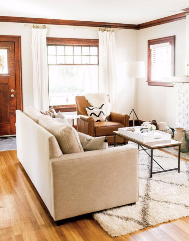 Small Living Room With Wood Accents