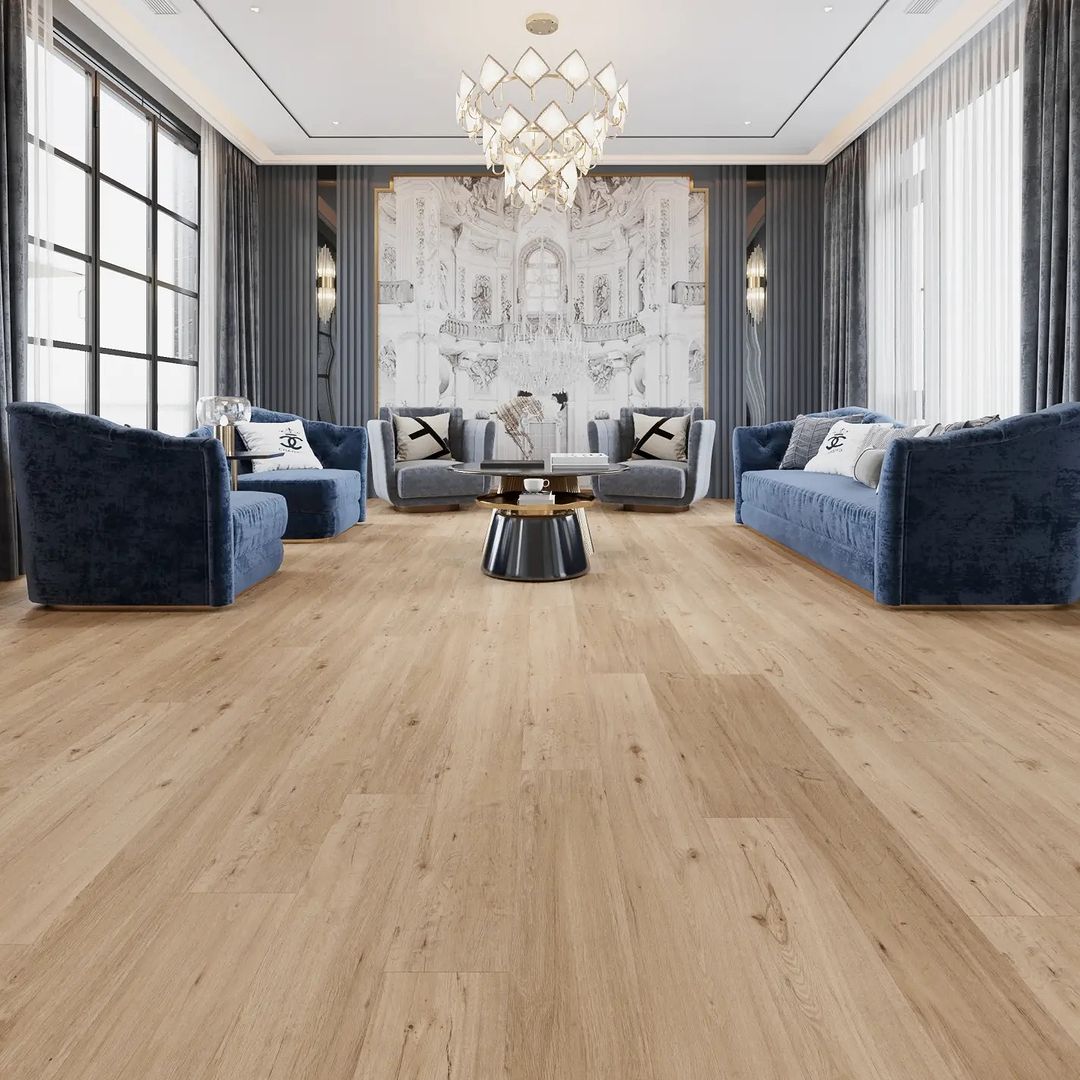 Smooth Natural Oak LVP Flooring