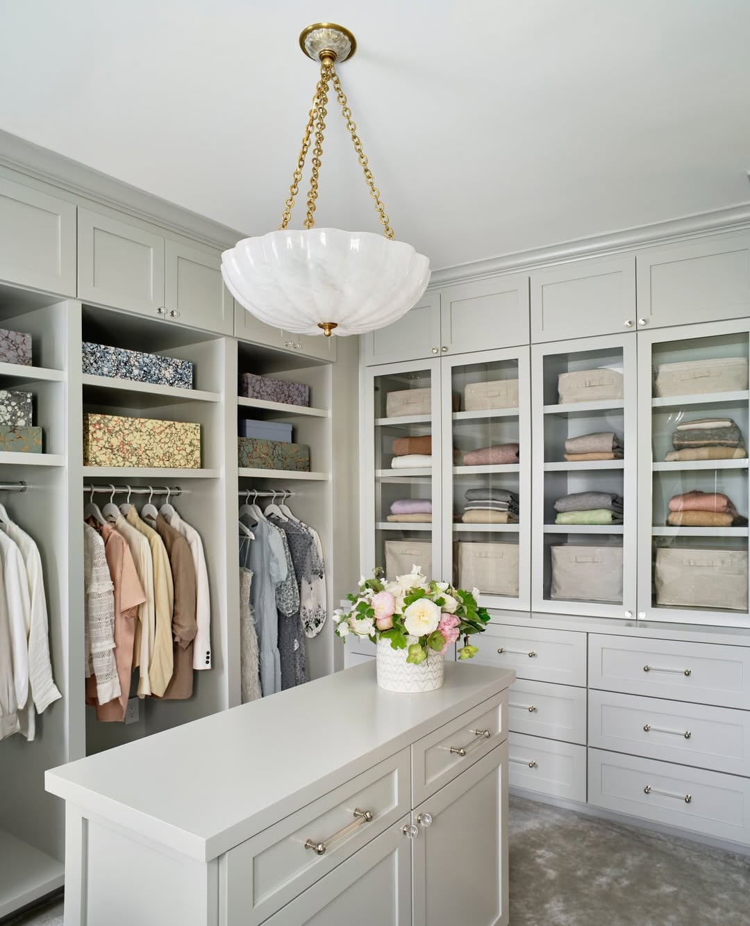 Soft Gray Closet Storage