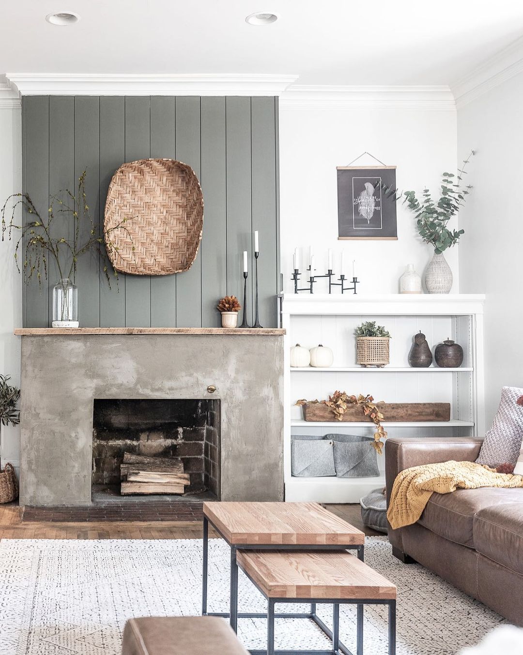 Soft Industrial Fireplace Surround