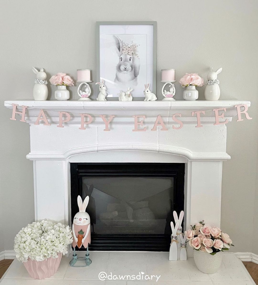 Soft Pink Neutral Easter Mantle