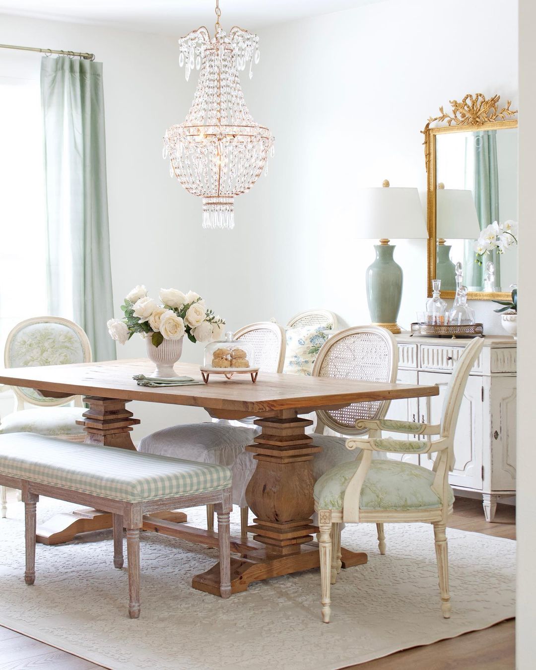 Soft Romance with Floral and Crystal Accents