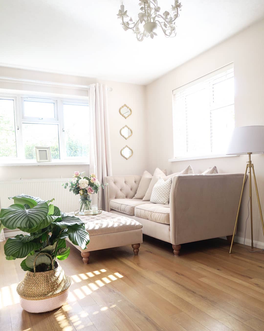Soft and Elegant with Tufted Ottoman