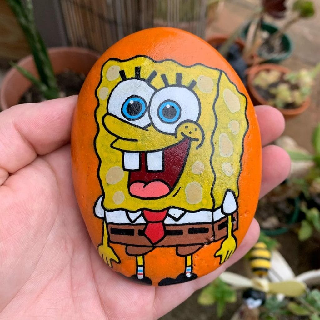 Rock Painting Ideas Characters and Cartoons 4