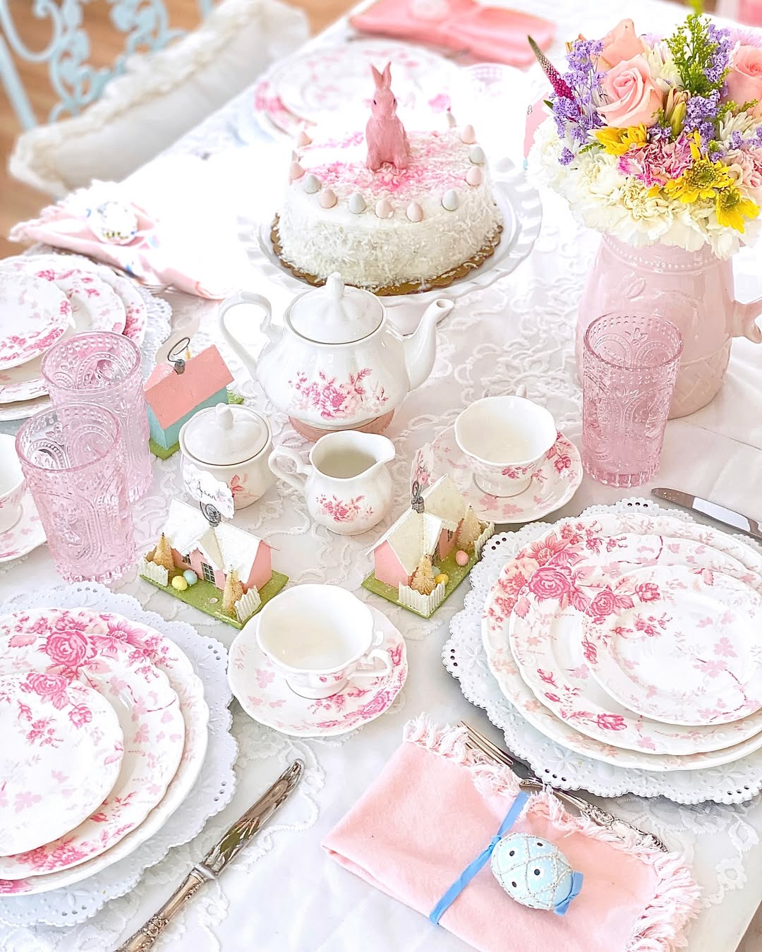 Spring Bunny Cake Table