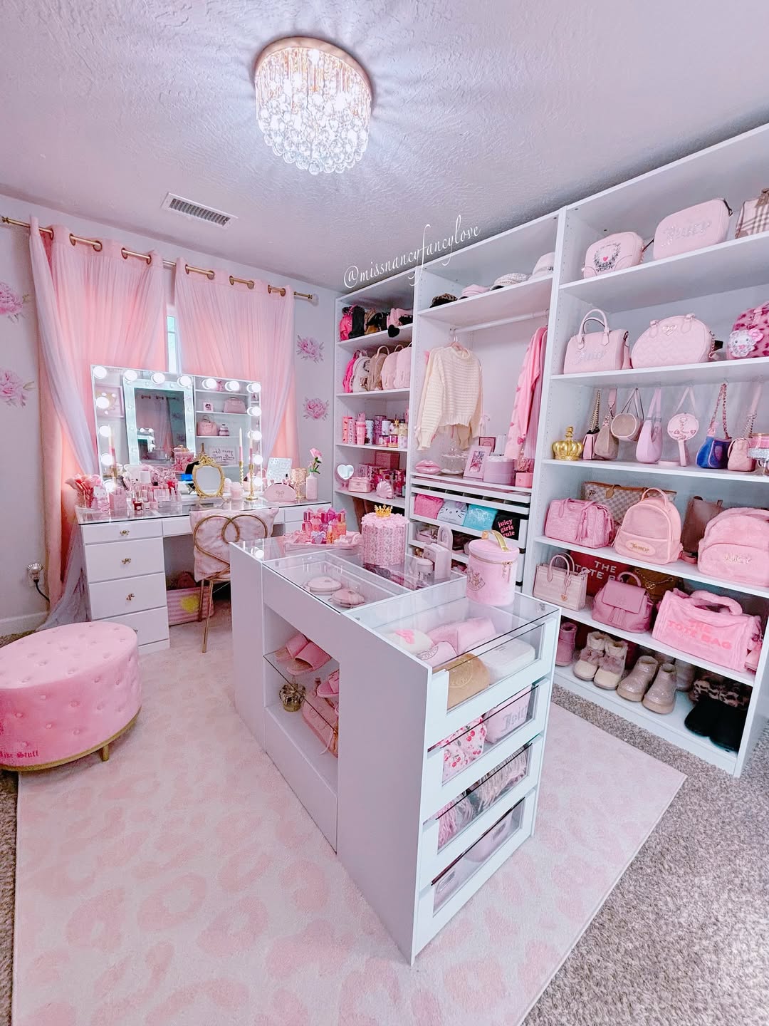 Staged Pink Closet Display
