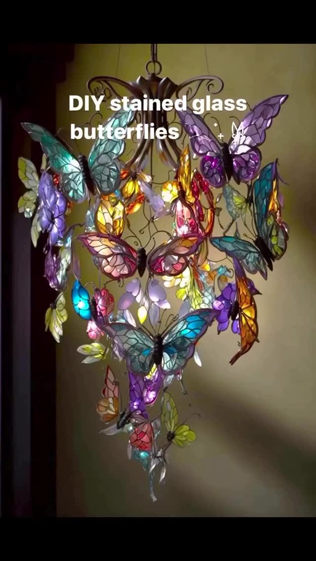 Stained glass butterfly craft