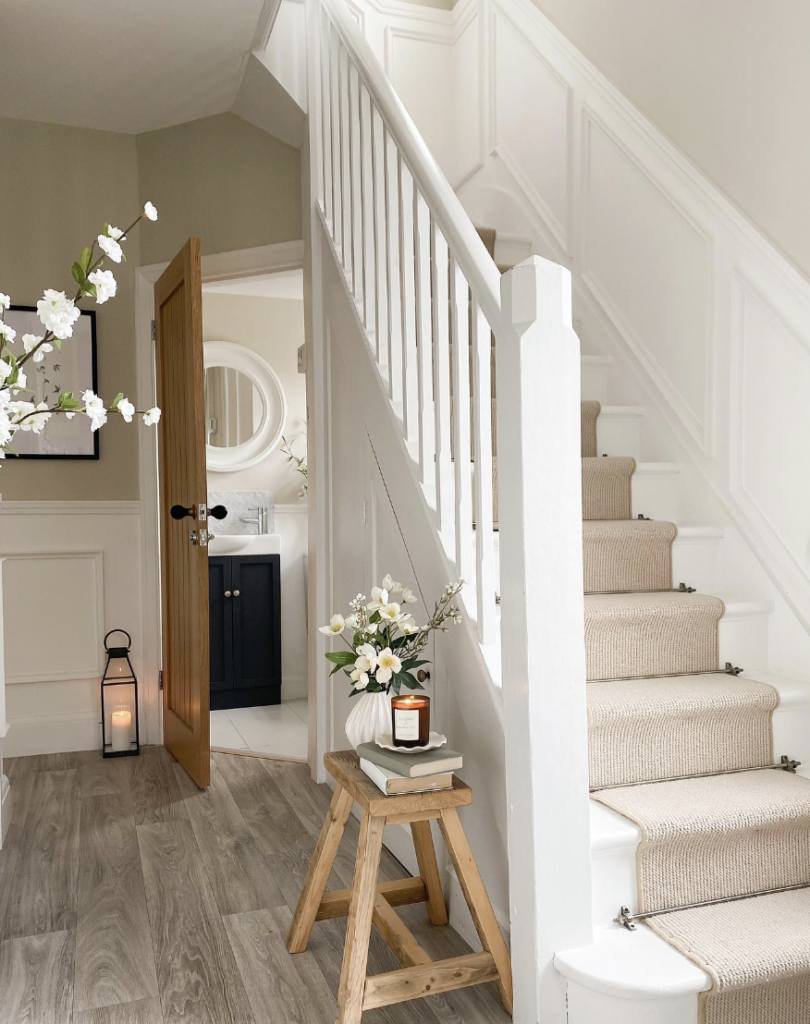 Stair Rods on a White Staircase