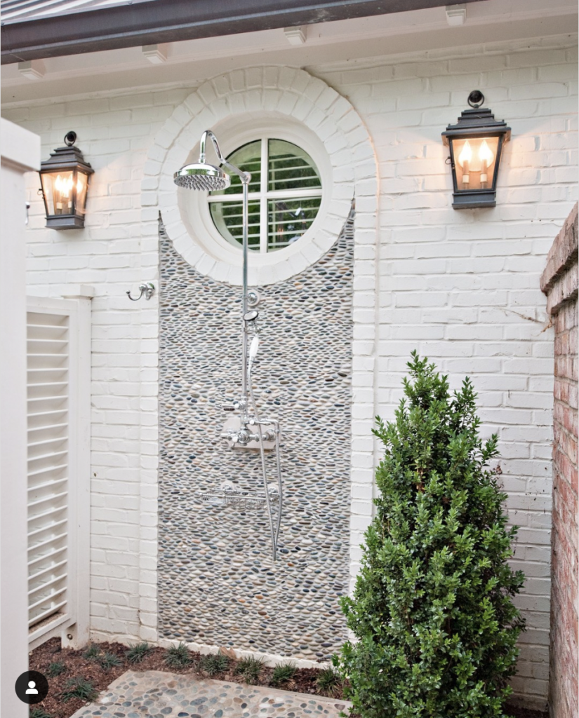 Stone Wall for the Outdoor Shower