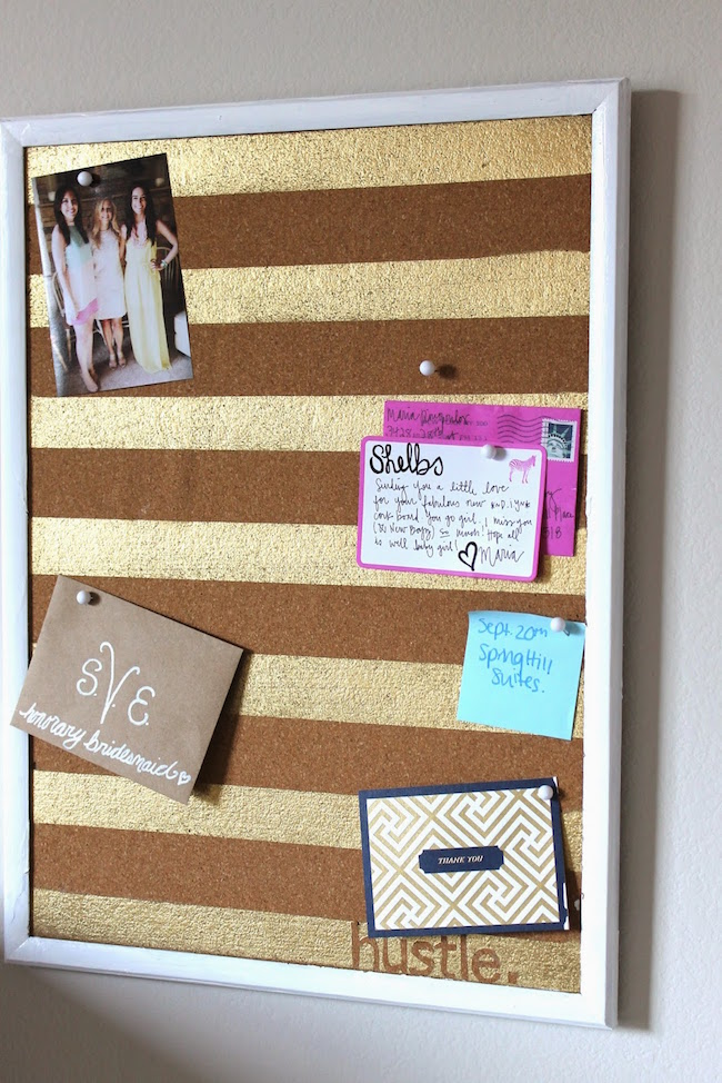 Striped Golden Corkboard