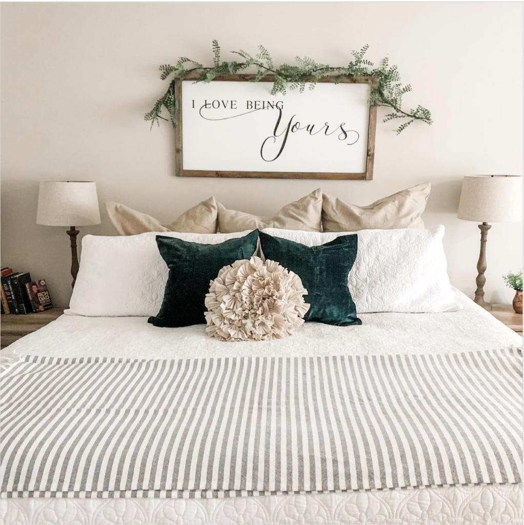 Stylist Quotes Above the Headboard