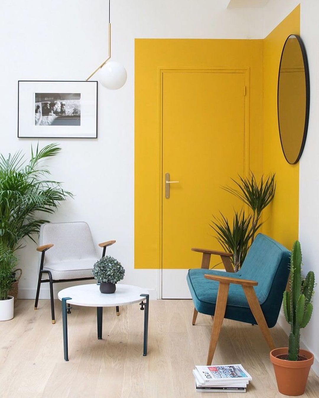 Sun-Yellow Minimalist Door