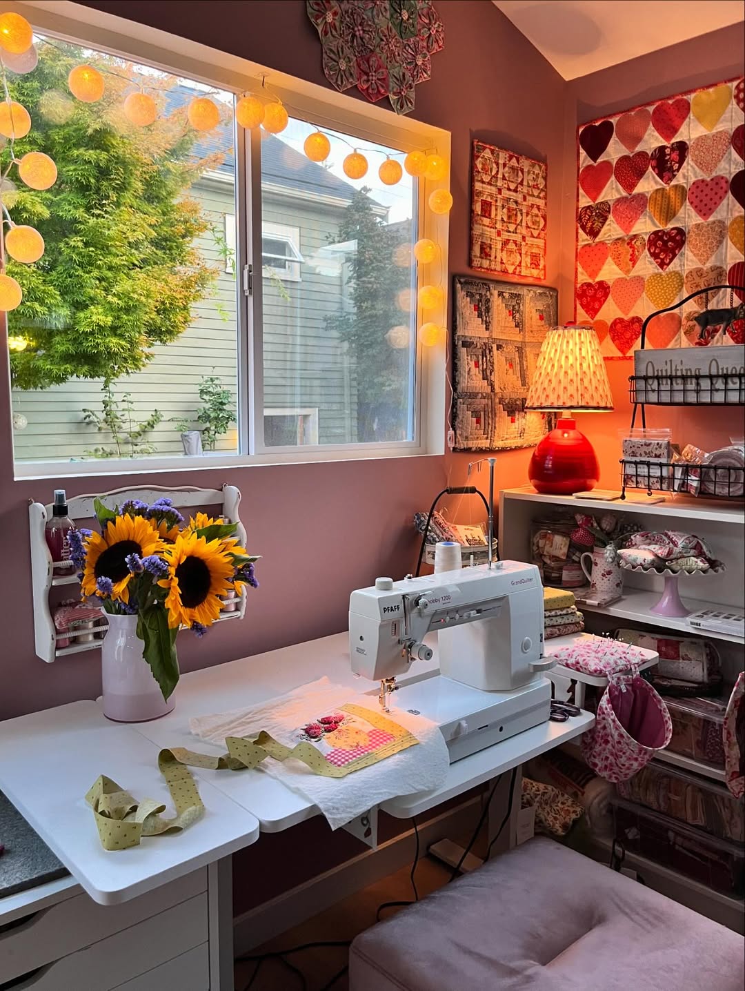 Sunset Glow Sewing Room