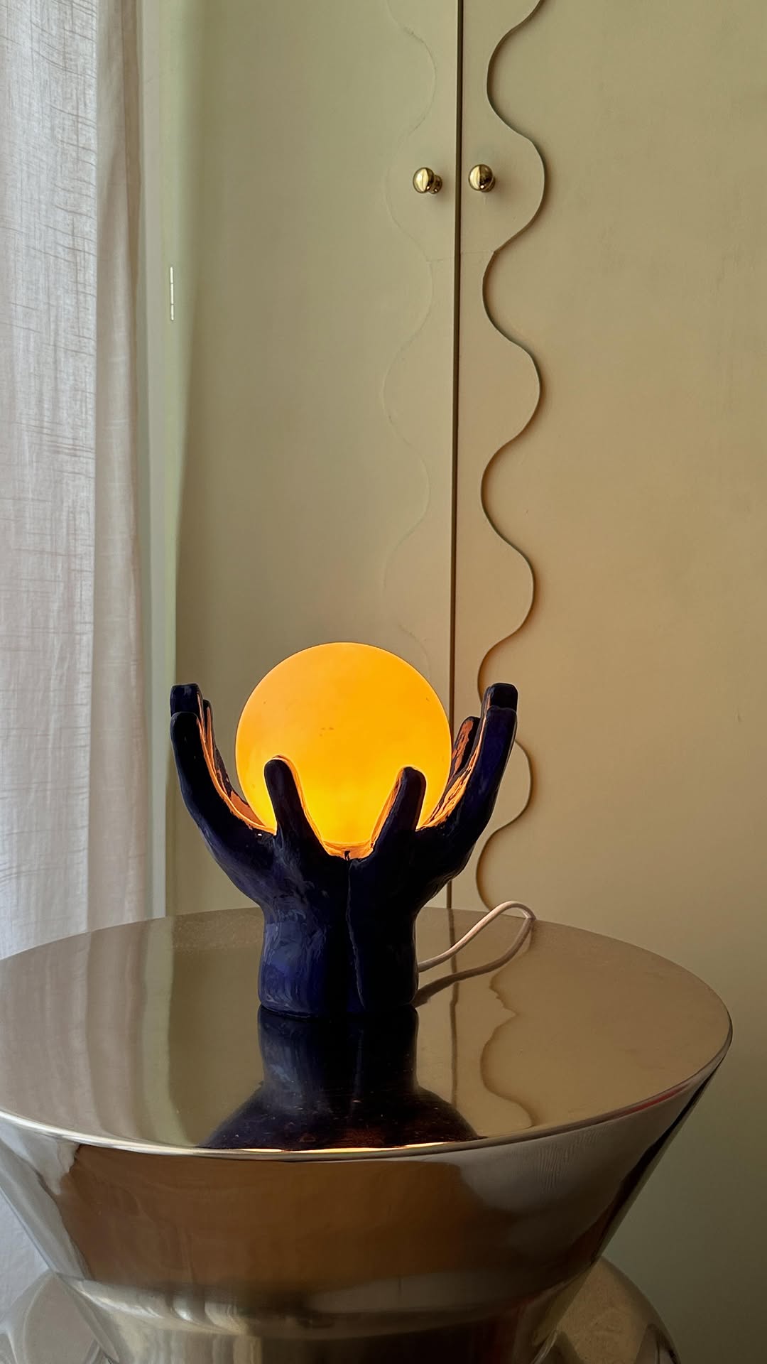 Surreal Sculptural Celestial Orb Lamp