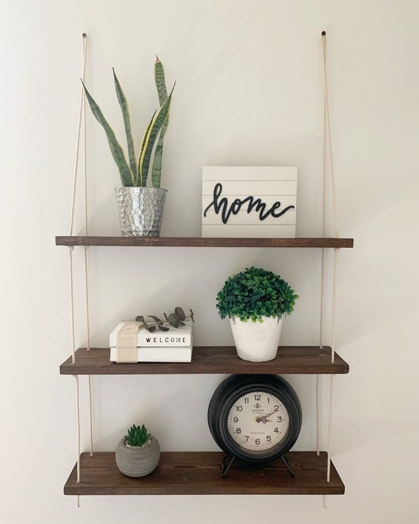 Symmetrical Minimal Hanging Shelves