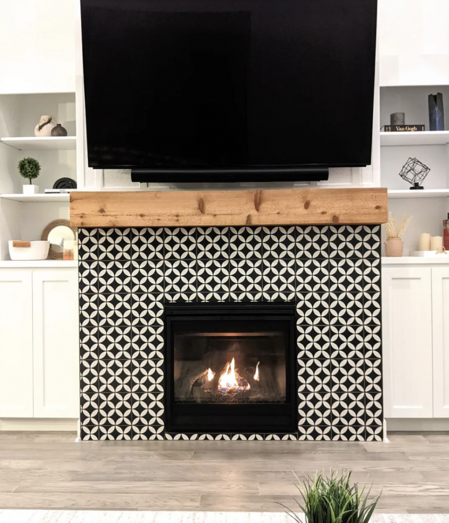 Television Above Fireplace