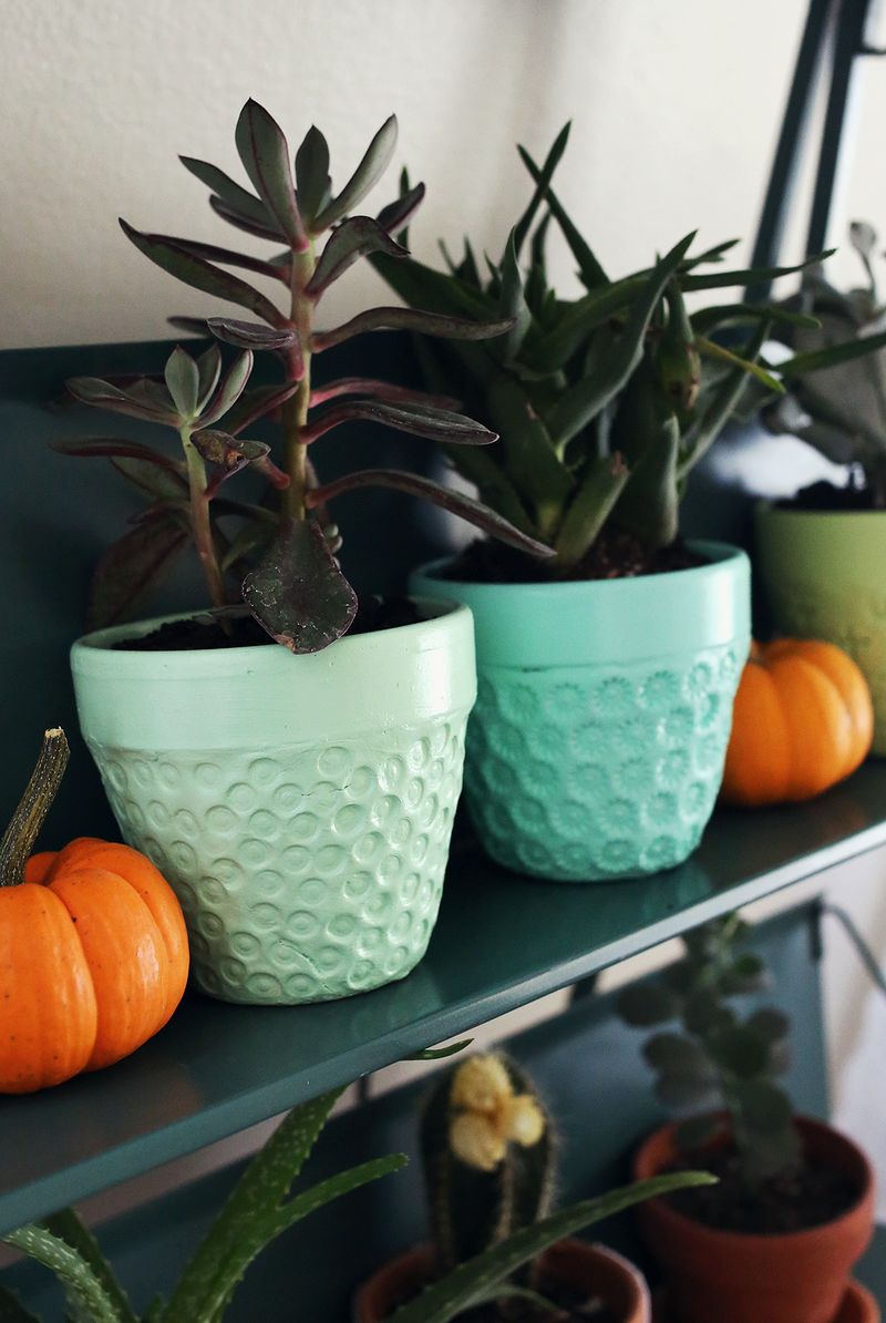 Textured Clay Garden Planter