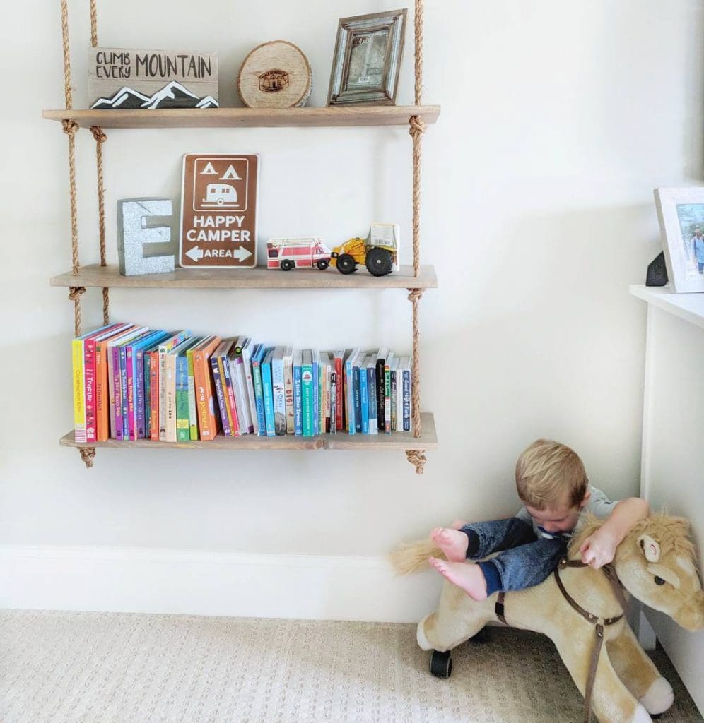 DIY Hanging Shelf Idea