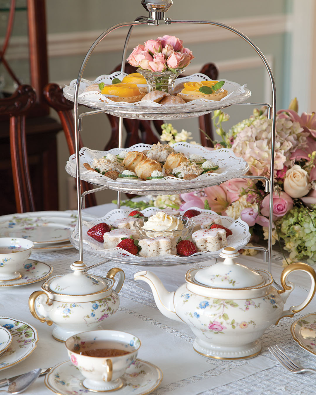 Three Tiered Tea Time Display