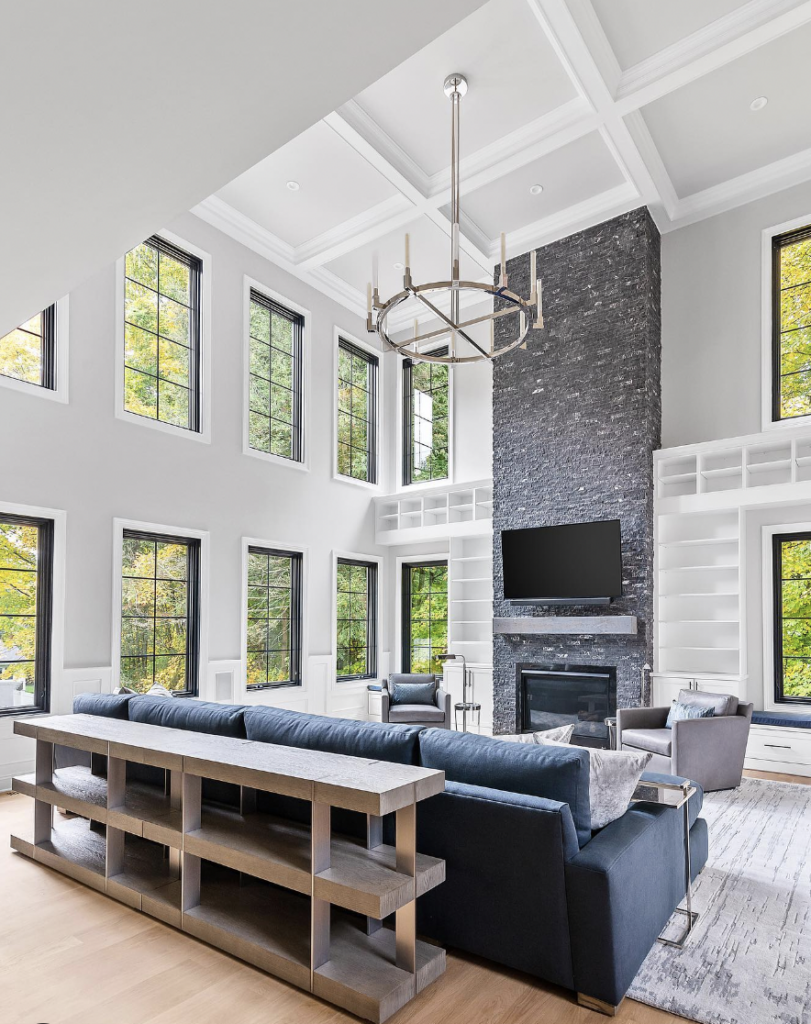 Tile Fireplace in Grey