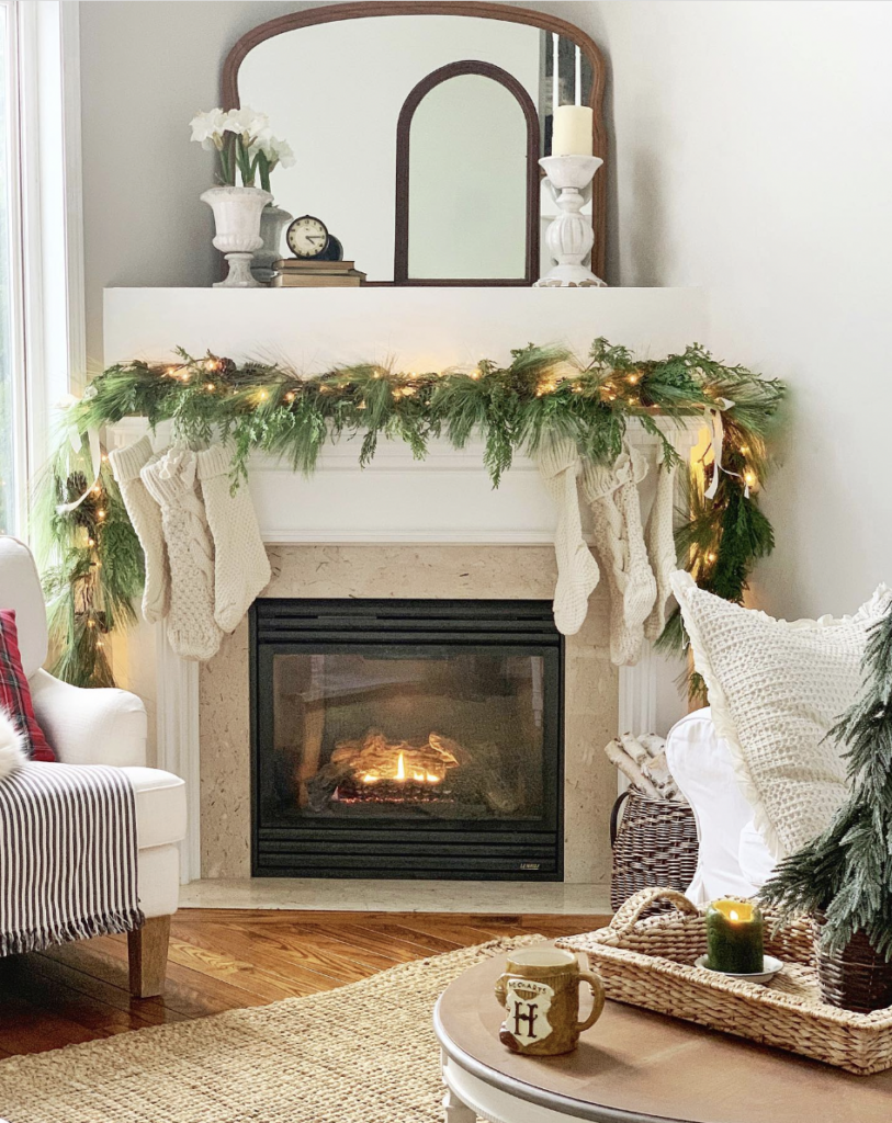 Tile Hearth at a Corner Fireplace