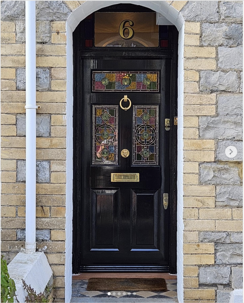 Traditional Black Entry Door