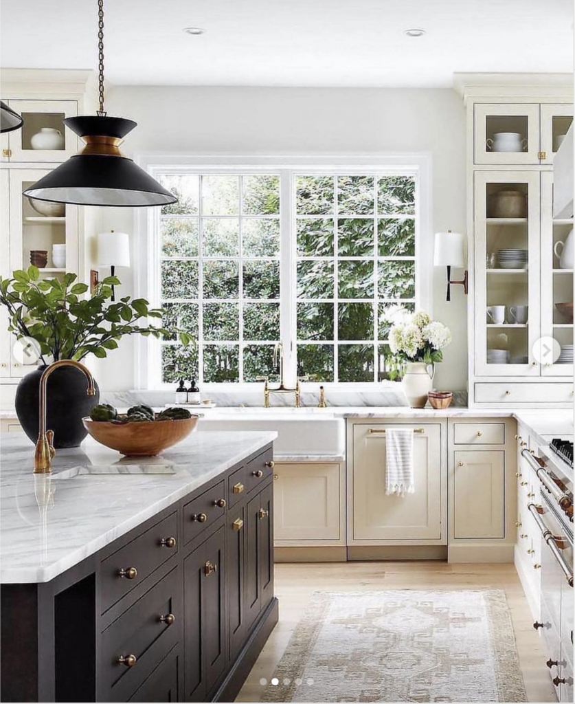 Translucent Glass Cabinets with Marble