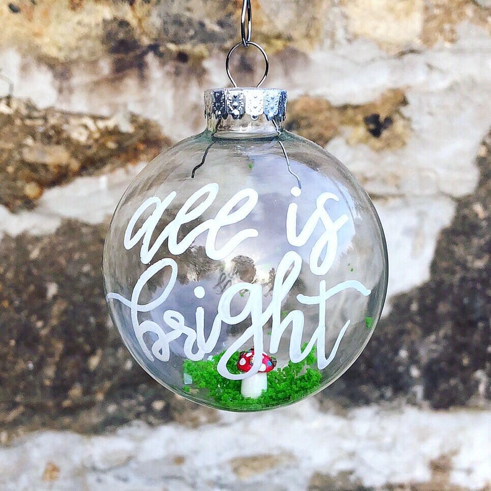 Transparent Text and Filling Christmas Bauble